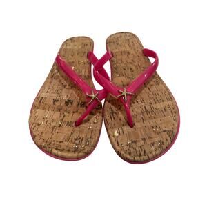 Tidewater Hot Pink Cork Flip Flop Sandals Women’s size 8